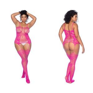 Mapale 1105X Fishnet Bodystocking Color Neon Pink